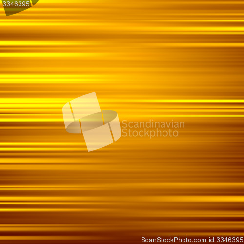 Image of Gold waves background. Metal plate with reflected light. 