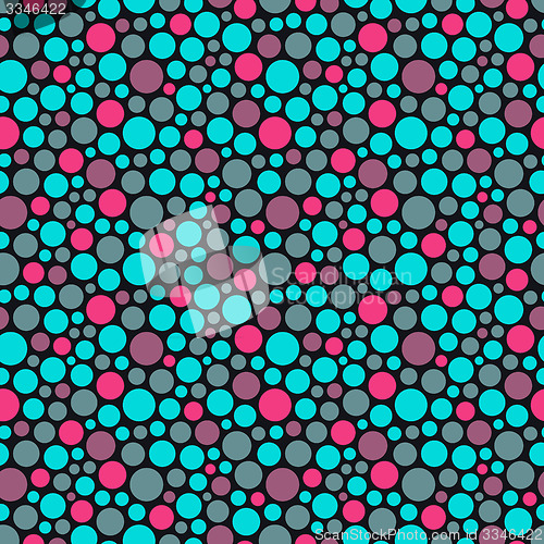 Image of Seamless festive background from circles.  Vector Illustration. 