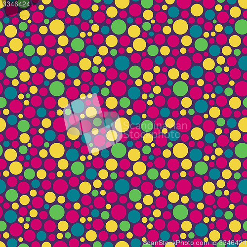 Image of Seamless festive background from circles.  Vector Illustration. 