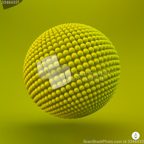 Image of Sphere. 3d vector template. Abstract illustration.