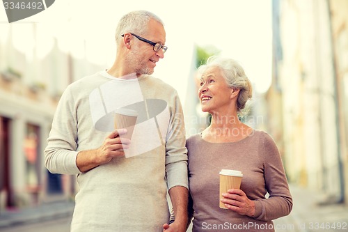 Image of senior couple on city street