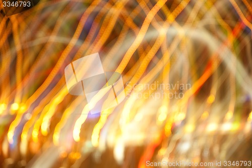 Image of golden bright night lights background