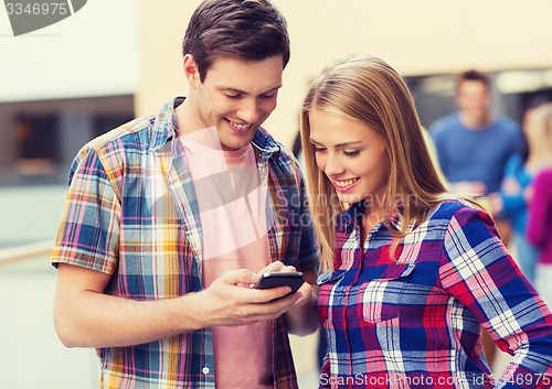 Image of group of smiling students outdoors