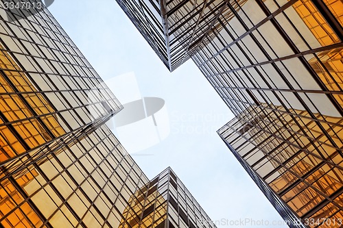 Image of Yellow office building wall