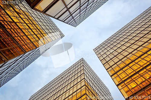 Image of Yellow office building wall