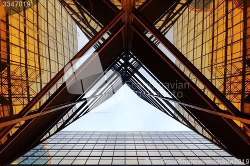 Image of Yellow office building wall