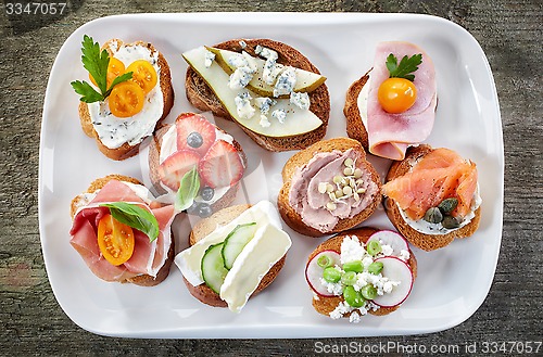 Image of various bruschettas