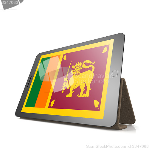Image of Tablet with Sri Lanka flag