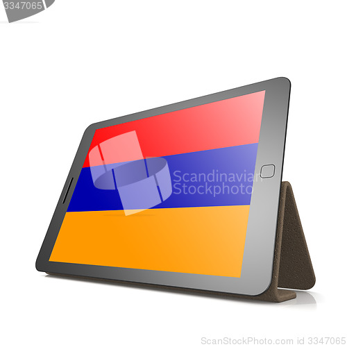 Image of Tablet with Armenia flag