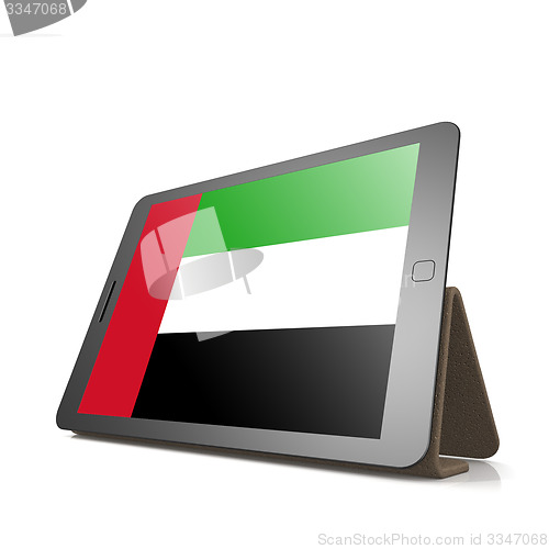 Image of Tablet with United Arab Emirates flag