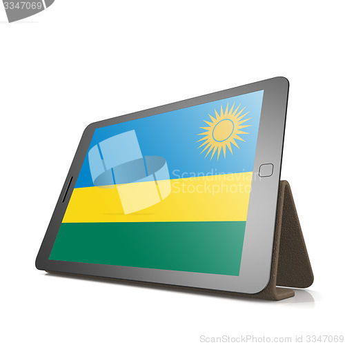 Image of Tablet with Rwanda flag