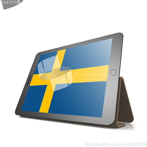 Image of Tablet with Sweden flag