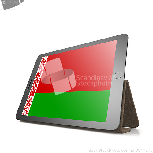 Image of Tablet with Belarus flag