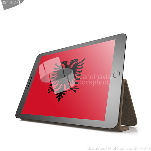 Image of Tablet with Albania flag