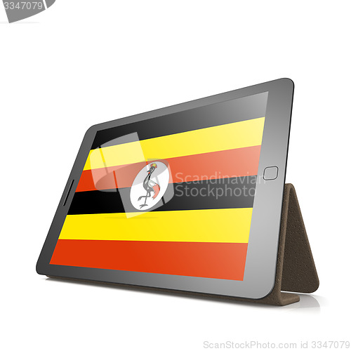 Image of Tablet with Uganda flag