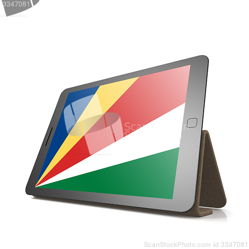 Image of Tablet with Seychelles flag