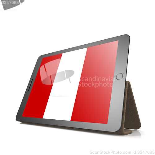 Image of Tablet with Peru flag