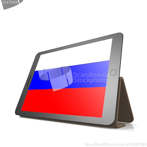 Image of Tablet with Russia flag