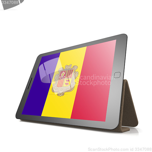Image of Tablet with Andorra flag