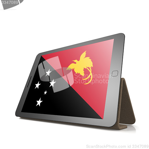 Image of Tablet with Papua New Guinea flag