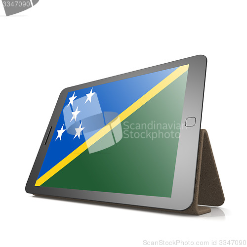 Image of Tablet with Solomon Islands flag