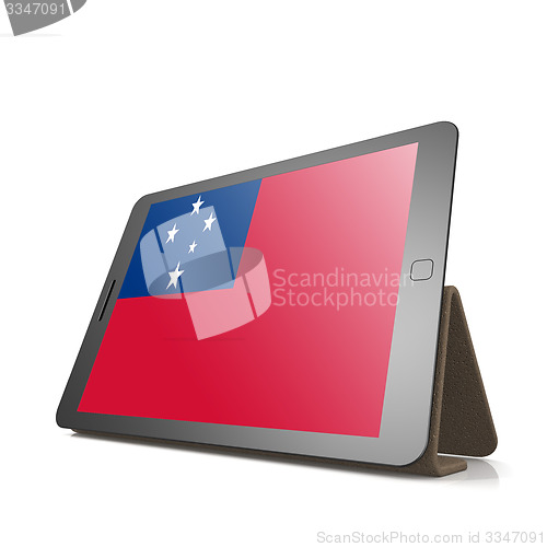 Image of Tablet with Samoa flag