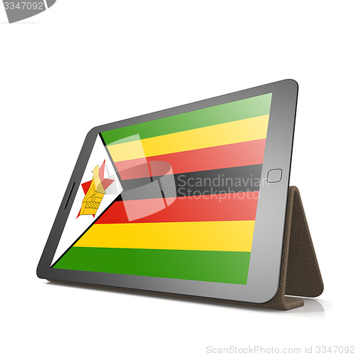 Image of Tablet with Zimbabwe flag