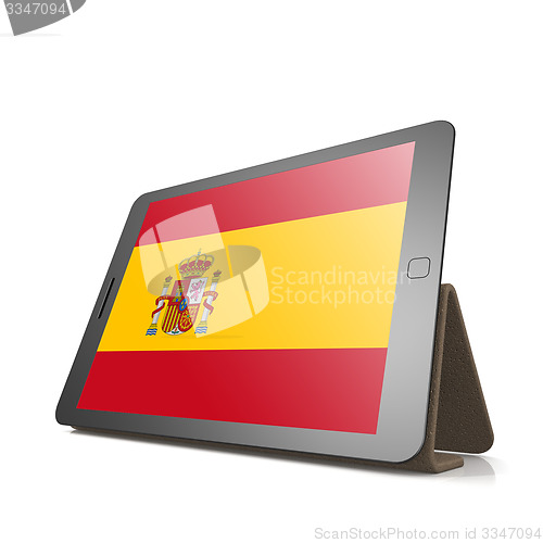 Image of Tablet with Spain flag