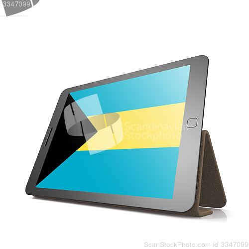 Image of Tablet with Bahamas flag