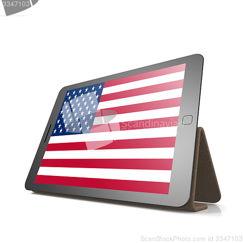 Image of Tablet with United States flag