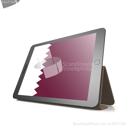 Image of Tablet with Qatar flag