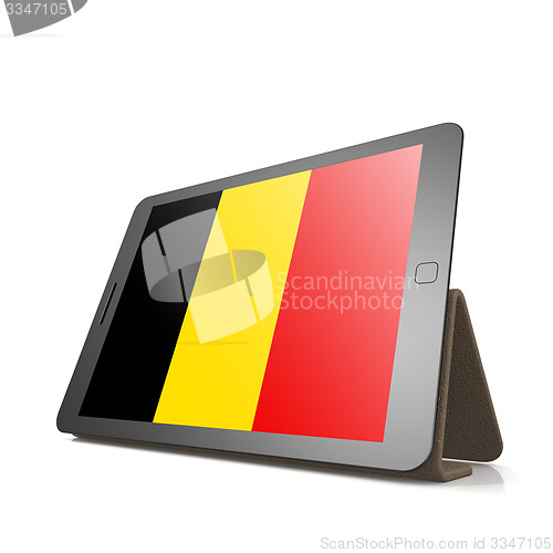 Image of Tablet with Belgium flag