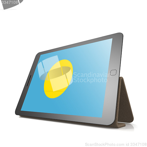 Image of Tablet with Palau flag