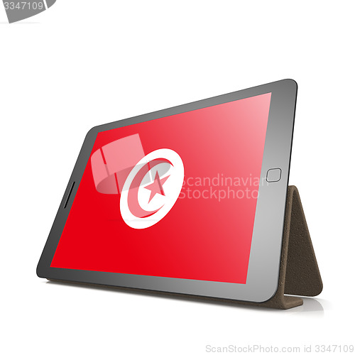 Image of Tablet with Tunisia flag