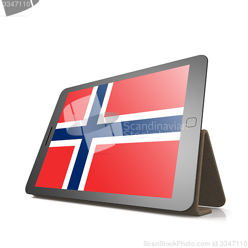 Image of Tablet with Norway flag
