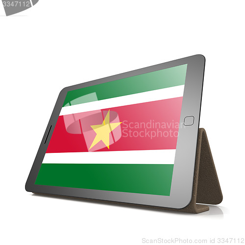 Image of Tablet with Suriname flag