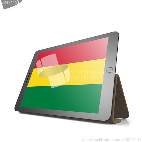 Image of Tablet with Bolivia flag