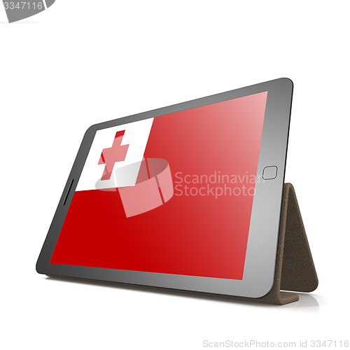 Image of Tablet with Tonga flag
