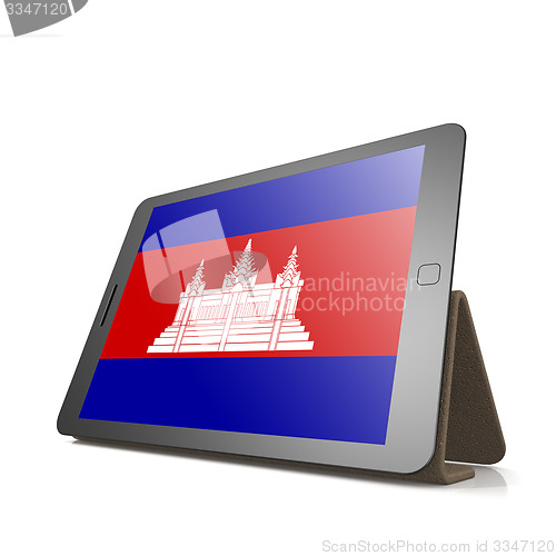 Image of Tablet with Cambodia flag