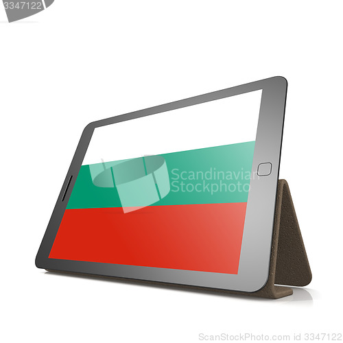 Image of Tablet with Bulgaria flag