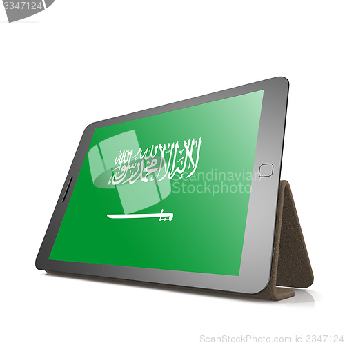 Image of Tablet with Saudi Arabia flag