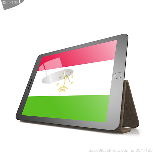 Image of Tablet with Tajikistan flag