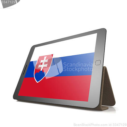 Image of Tablet with Slovakia flag