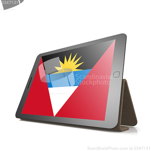 Image of Tablet with Antigua and Barbuda flag