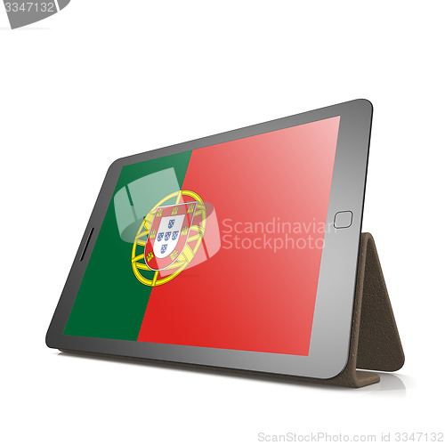 Image of Tablet with Portugal flag