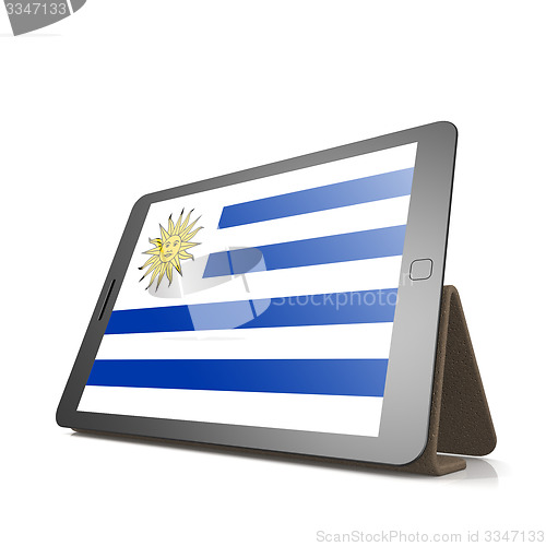 Image of Tablet with Uruguay flag