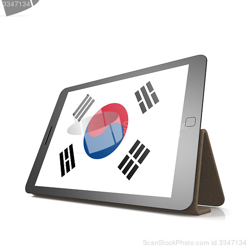 Image of Tablet with South Korea flag