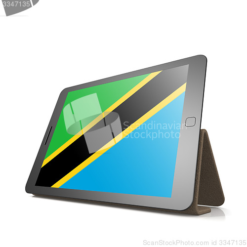 Image of Tablet with Tanzania flag