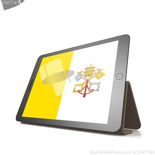 Image of Tablet with Vatican City flag