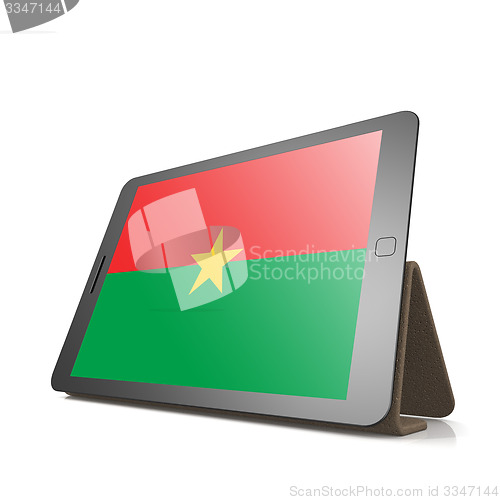 Image of Tablet with Burkina Faso flag